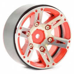 LLANTAS ALUMINIO CRAWLER 1,9" 6-RADIOS ROJAS (4)