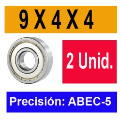 RODAMIENTO 9X4X4 (2 UNIDADES)