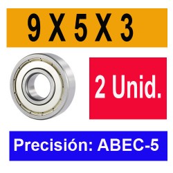 RODAMIENTOS 9 X 5 X 3  (2)