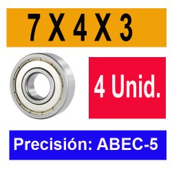 RODAMIENTOS 8X4X3 (4 UNIDADES)